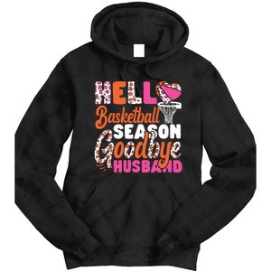 Basketball Bball Husband Wife Hello Basketball Season Tie Dye Hoodie