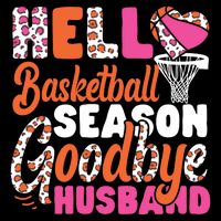 Basketball Bball Husband Wife Hello Basketball Season Toddler T-Shirt