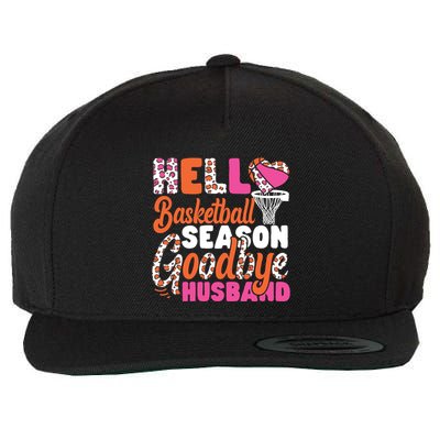 Basketball Bball Husband Wife Hello Basketball Season Wool Snapback Cap