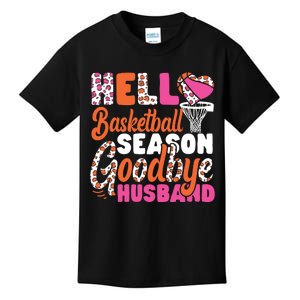 Basketball Bball Husband Wife Hello Basketball Season Kids T-Shirt