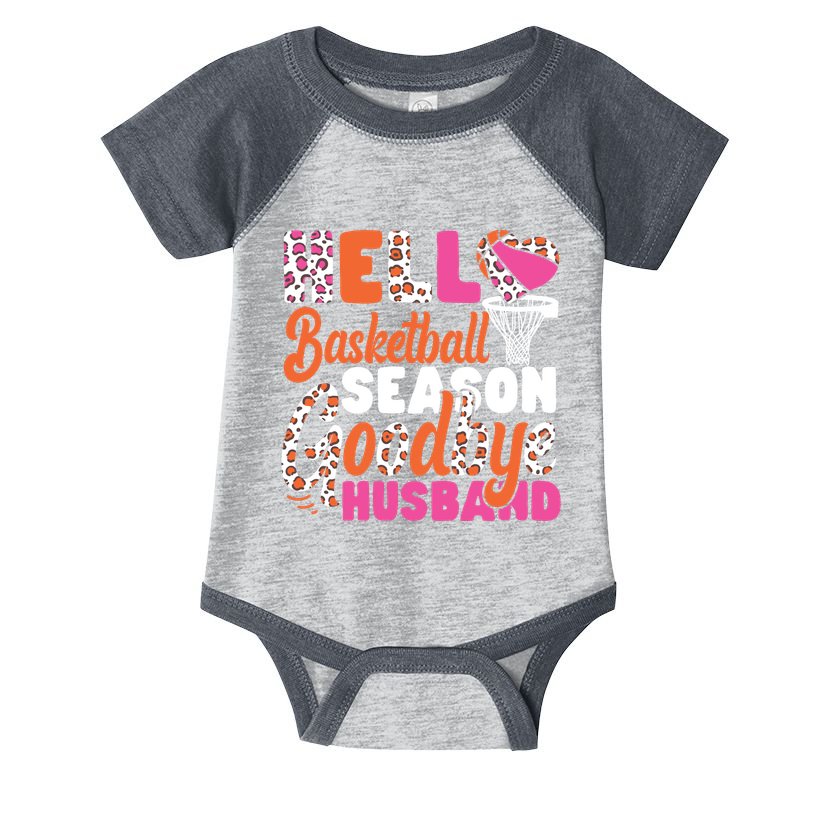 Basketball Bball Husband Wife Hello Basketball Season Infant Baby Jersey Bodysuit