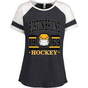 Boston Bruin Hockey Team Supporter Enza Ladies Jersey Colorblock Tee