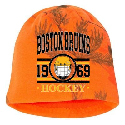 Boston Bruin Hockey Team Supporter Kati - Camo Knit Beanie