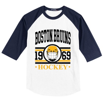 Boston Bruin Hockey Team Supporter Baseball Sleeve Shirt