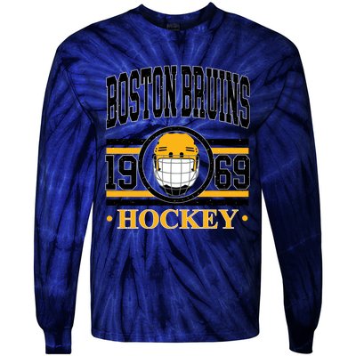 Boston Bruin Hockey Team Supporter Tie-Dye Long Sleeve Shirt