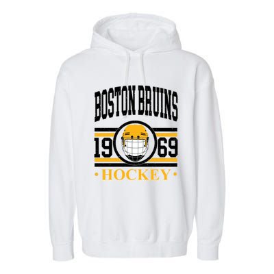 Boston Bruin Hockey Team Supporter Garment-Dyed Fleece Hoodie