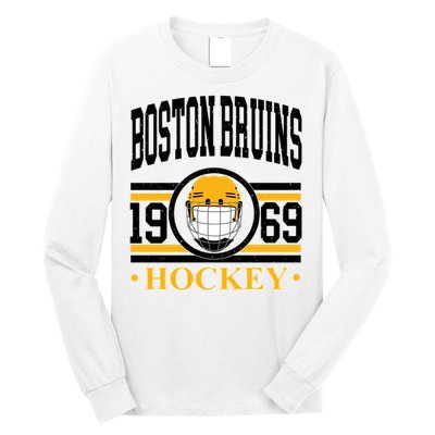 Boston Bruin Hockey Team Supporter Long Sleeve Shirt