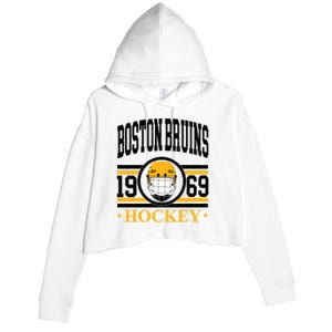 Boston Bruin Hockey Team Supporter Crop Fleece Hoodie