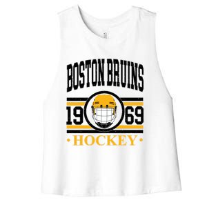 Boston Bruin Hockey Team Supporter Women's Racerback Cropped Tank