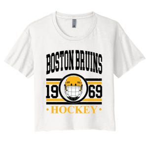 Boston Bruin Hockey Team Supporter Women's Crop Top Tee