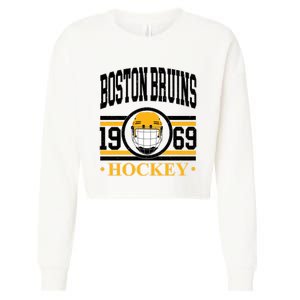 Boston Bruin Hockey Team Supporter Cropped Pullover Crew