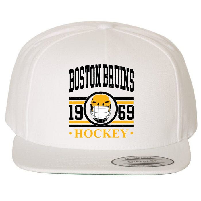 Boston Bruin Hockey Team Supporter Wool Snapback Cap