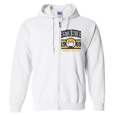 Boston Bruin Hockey Team Supporter Full Zip Hoodie