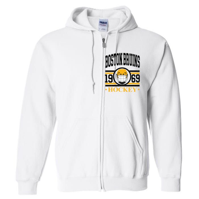 Boston Bruin Hockey Team Supporter Full Zip Hoodie