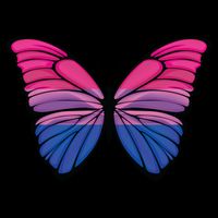 Bisexual Butterfly Hypolimnas Bi Pride Flag Bag