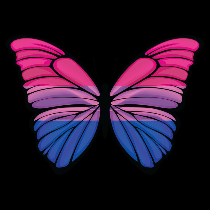 Bisexual Butterfly Hypolimnas Bi Pride Flag Bag