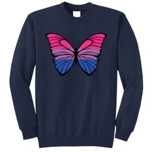 Bisexual Butterfly Hypolimnas Bi Pride Flag Tall Sweatshirt