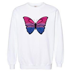 Bisexual Butterfly Hypolimnas Bi Pride Flag Garment-Dyed Sweatshirt