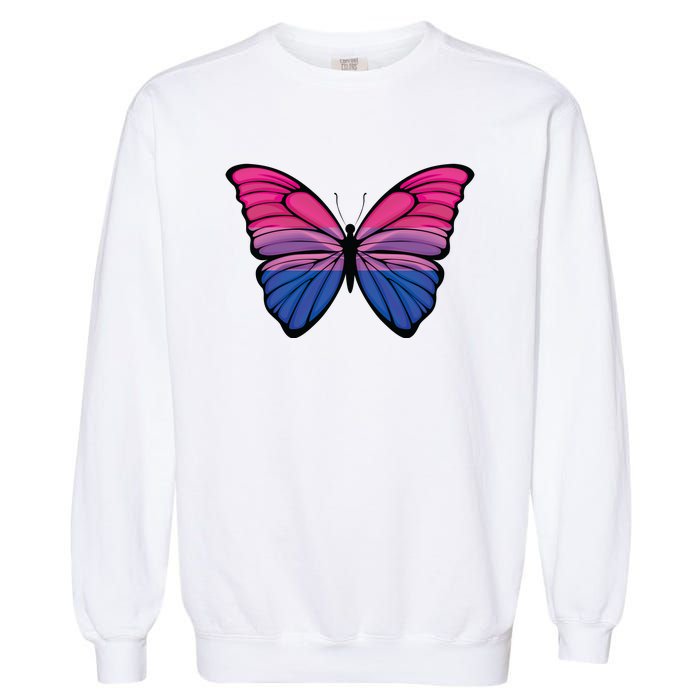 Bisexual Butterfly Hypolimnas Bi Pride Flag Garment-Dyed Sweatshirt