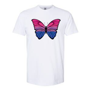 Bisexual Butterfly Hypolimnas Bi Pride Flag Softstyle CVC T-Shirt