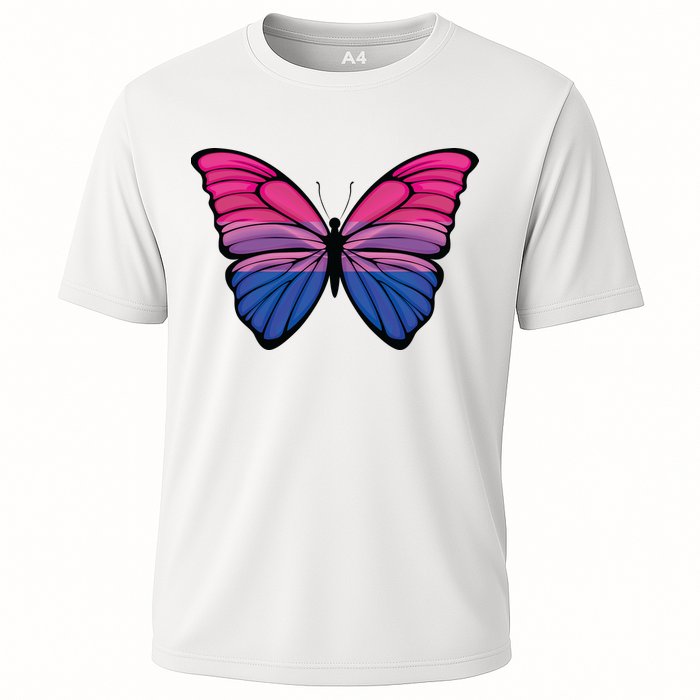 Bisexual Butterfly Hypolimnas Bi Pride Flag Cooling Performance Crew T-Shirt