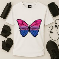 Bisexual Butterfly Hypolimnas Bi Pride Flag Cooling Performance Crew T-Shirt