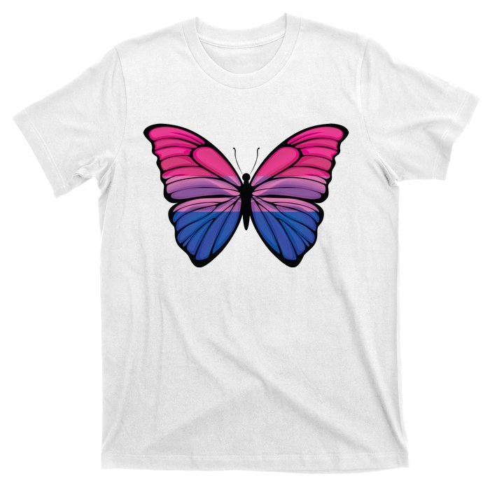 Bisexual Butterfly Hypolimnas Bi Pride Flag T-Shirt