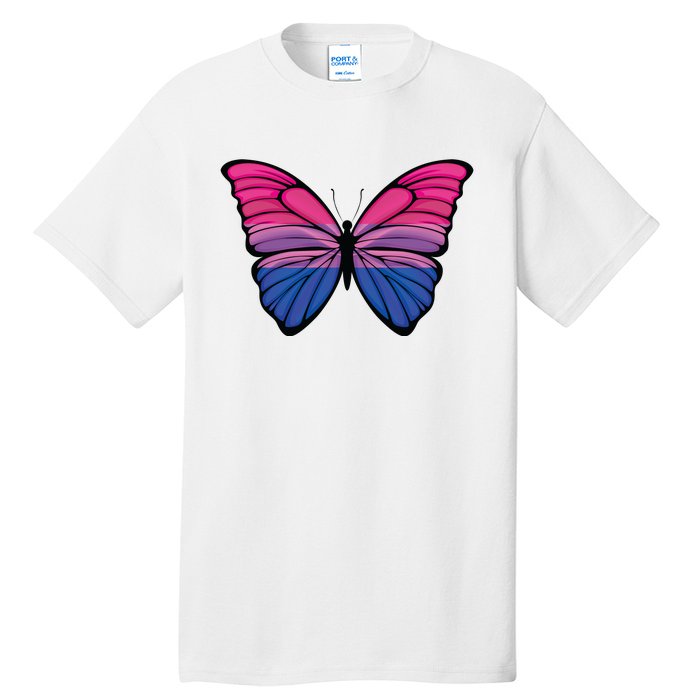 Bisexual Butterfly Hypolimnas Bi Pride Flag Tall T-Shirt