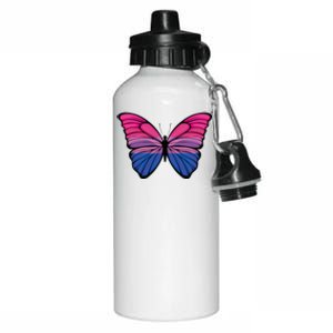 Bisexual Butterfly Hypolimnas Bi Pride Flag Aluminum Water Bottle