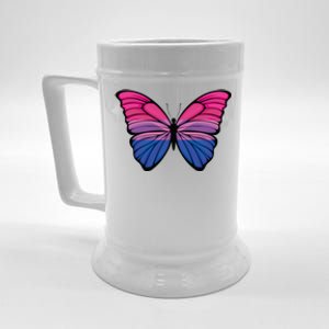 Bisexual Butterfly Hypolimnas Bi Pride Flag Beer Stein