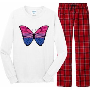 Bisexual Butterfly Hypolimnas Bi Pride Flag Long Sleeve Pajama Set