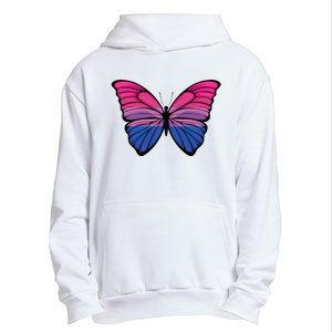 Bisexual Butterfly Hypolimnas Bi Pride Flag Urban Pullover Hoodie