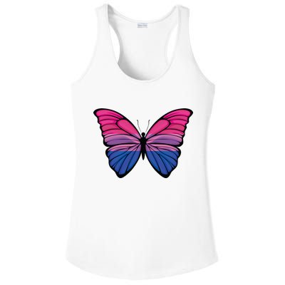 Bisexual Butterfly Hypolimnas Bi Pride Flag Ladies PosiCharge Competitor Racerback Tank
