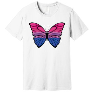 Bisexual Butterfly Hypolimnas Bi Pride Flag Premium T-Shirt