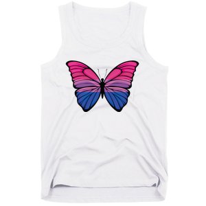 Bisexual Butterfly Hypolimnas Bi Pride Flag Tank Top