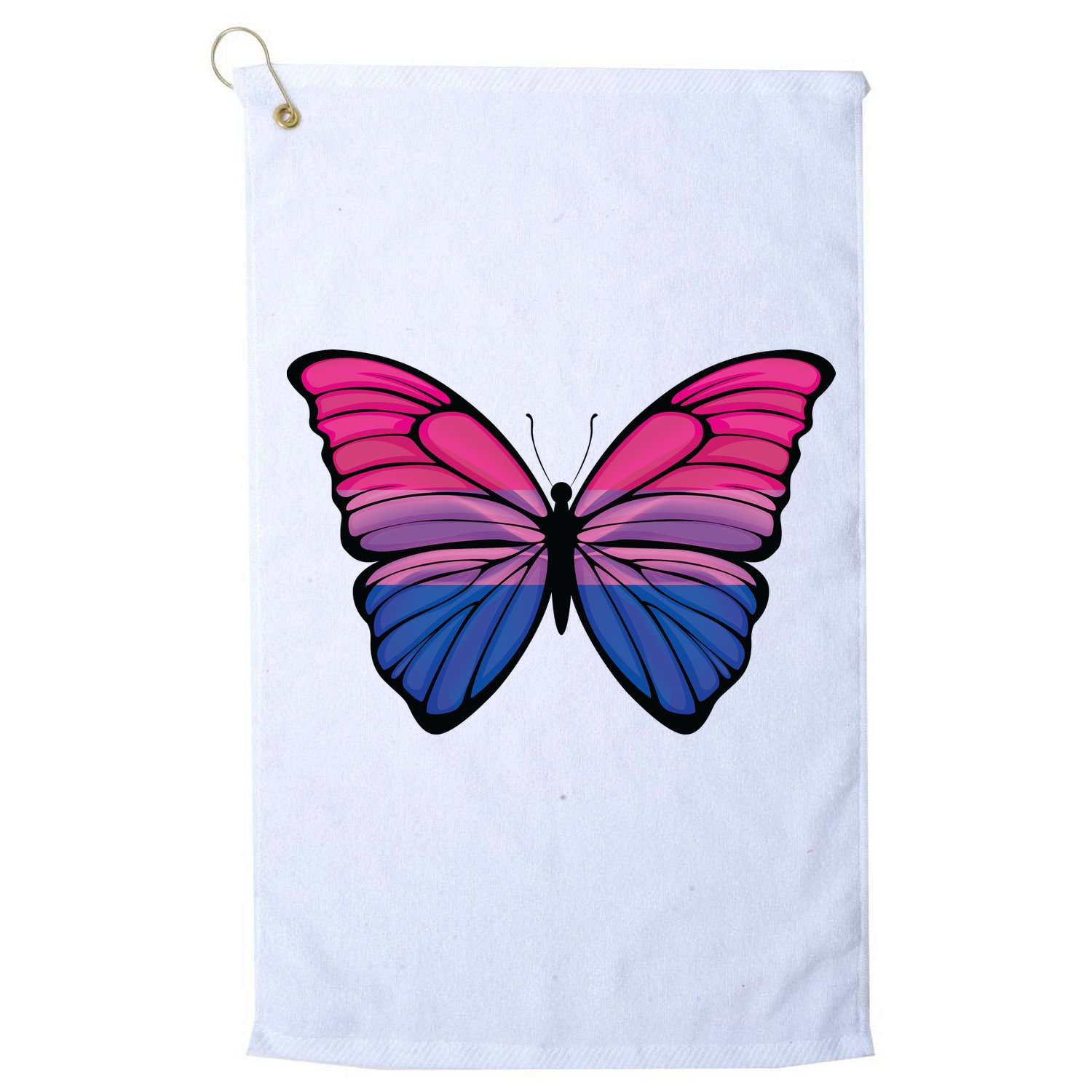 Bisexual Butterfly Hypolimnas Bi Pride Flag Golf Towel