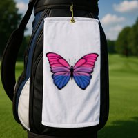 Bisexual Butterfly Hypolimnas Bi Pride Flag Golf Towel