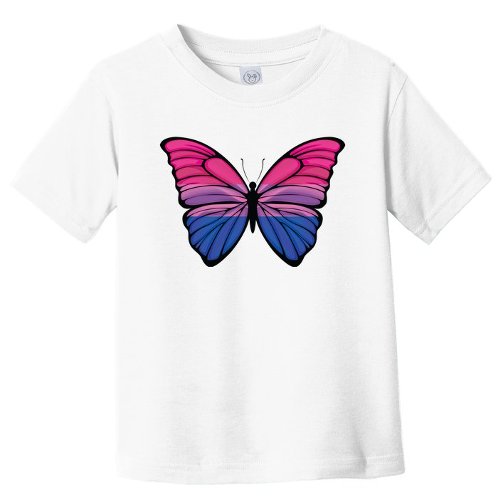 Bisexual Butterfly Hypolimnas Bi Pride Flag Toddler T-Shirt