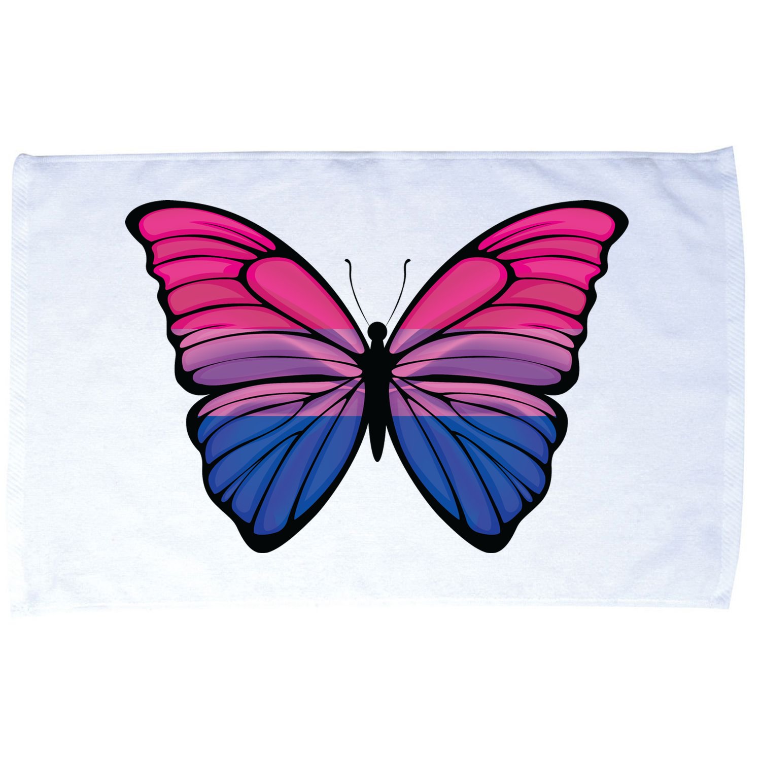Bisexual Butterfly Hypolimnas Bi Pride Flag Microfiber Hand Towel