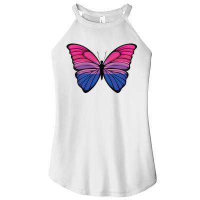 Bisexual Butterfly Hypolimnas Bi Pride Flag Women's Perfect Tri Rocker Tank