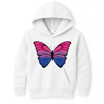 Bisexual Butterfly Hypolimnas Bi Pride Flag Kids Hoodie