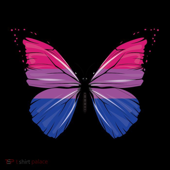 Bisexual Butterfly Hypolimnas Bi Pride Flag Stripe Pom Pom Beanie
