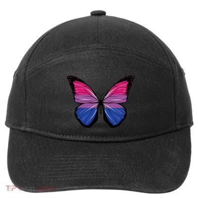 Bisexual Butterfly Hypolimnas Bi Pride Flag 7-Panel Snapback Hat