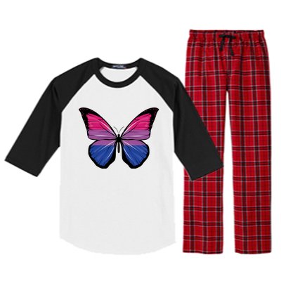 Bisexual Butterfly Hypolimnas Bi Pride Flag Raglan Sleeve Pajama Set