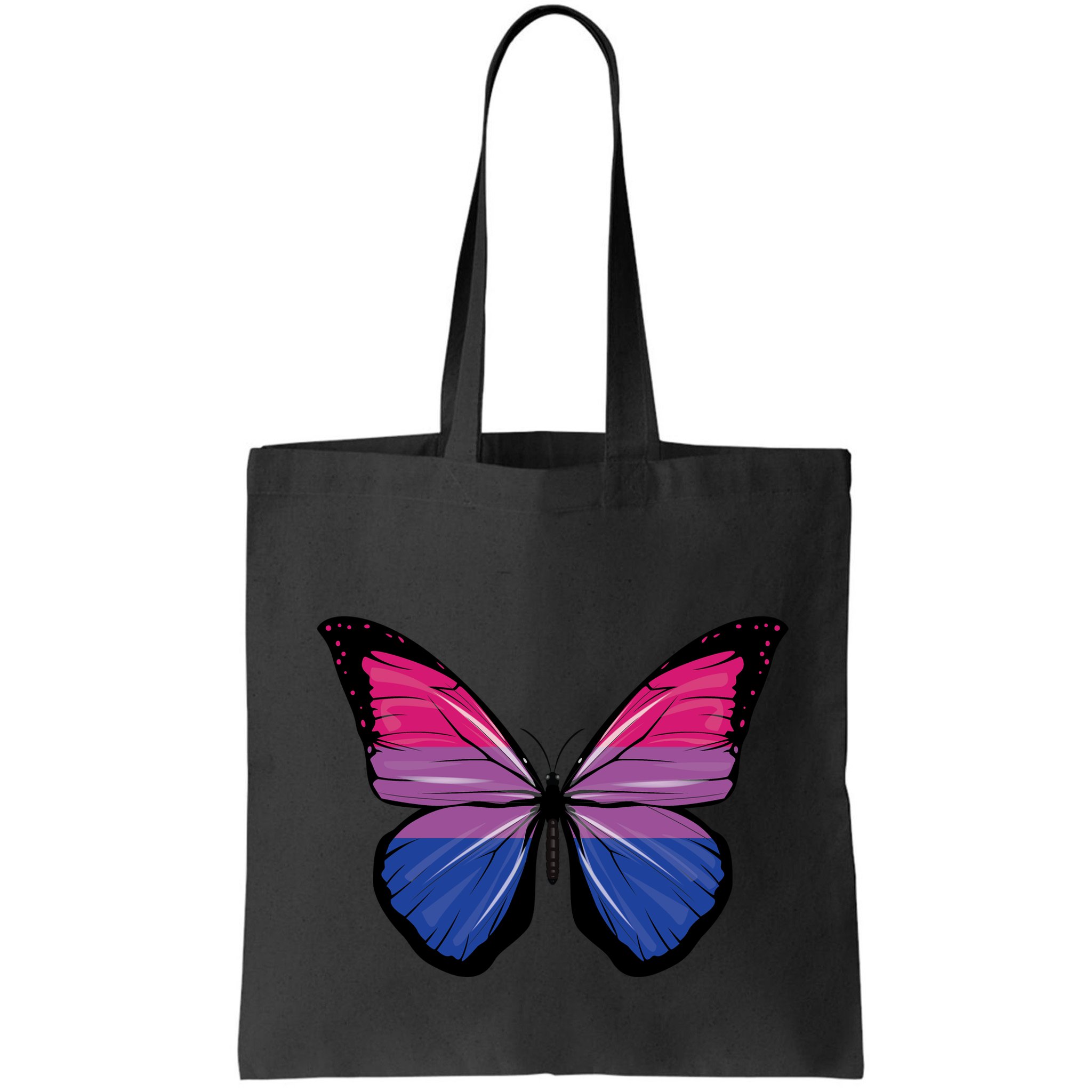Bisexual Butterfly Hypolimnas Bi Pride Flag Bag