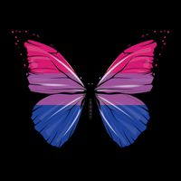 Bisexual Butterfly Hypolimnas Bi Pride Flag Bag
