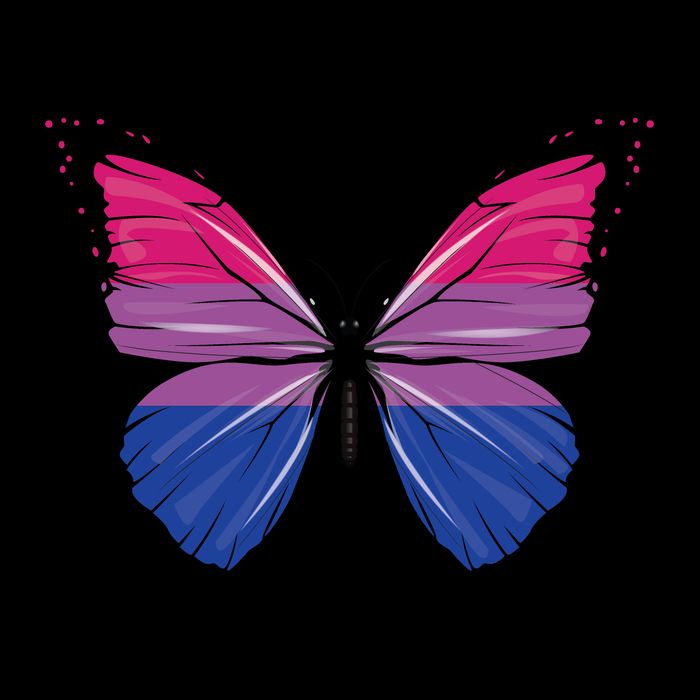 Bisexual Butterfly Hypolimnas Bi Pride Flag Bag