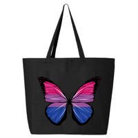 Bisexual Butterfly Hypolimnas Bi Pride Flag 25L Jumbo Tote