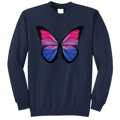 Bisexual Butterfly Hypolimnas Bi Pride Flag Tall Sweatshirt