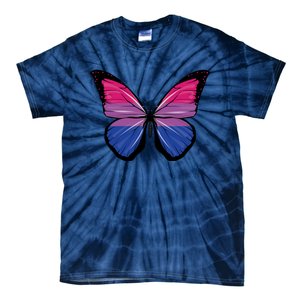 Bisexual Butterfly Hypolimnas Bi Pride Flag Tie-Dye T-Shirt